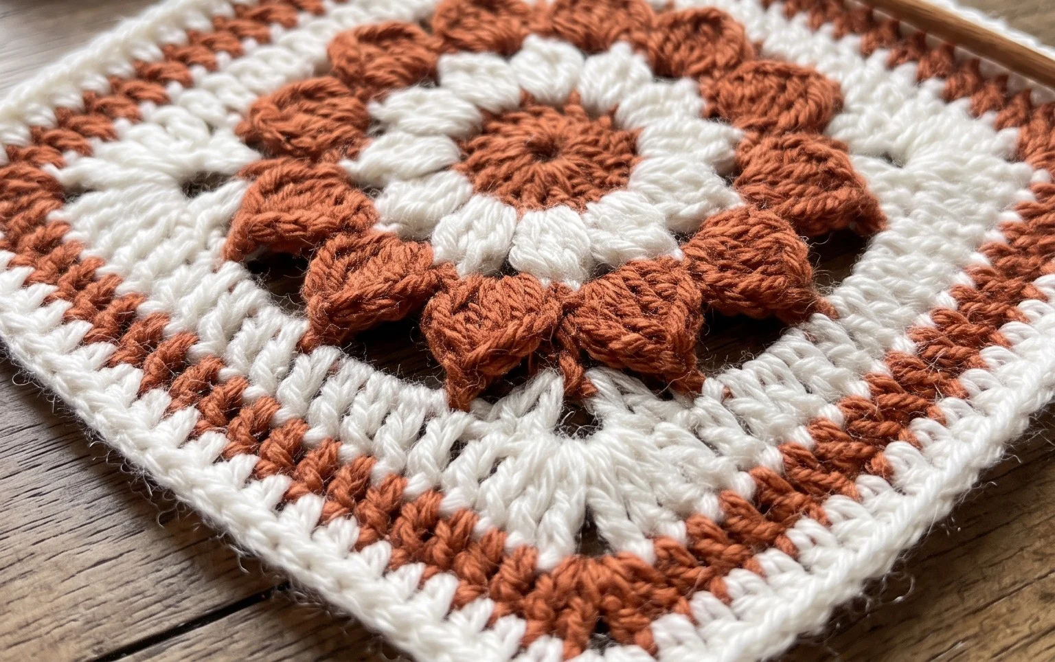 Fountain Flower Crochet Granny Square Pattern Free