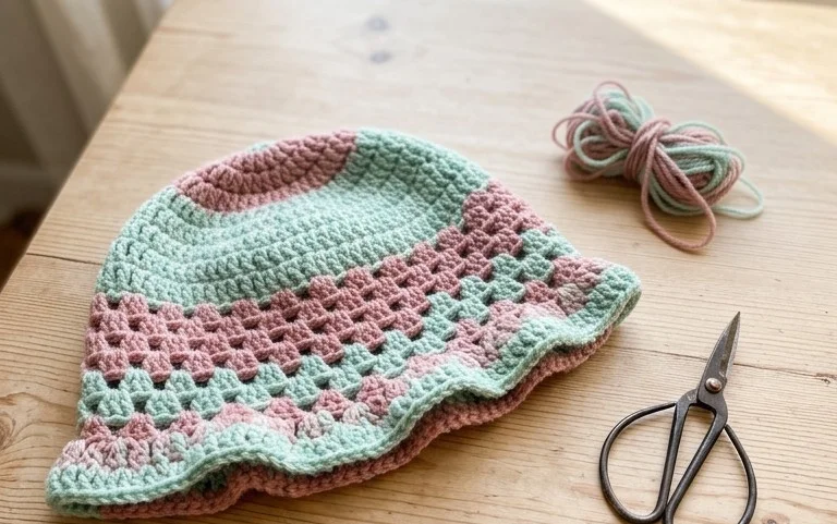 Easy Spring Girls Crochet Hat: Free Beginner Pattern