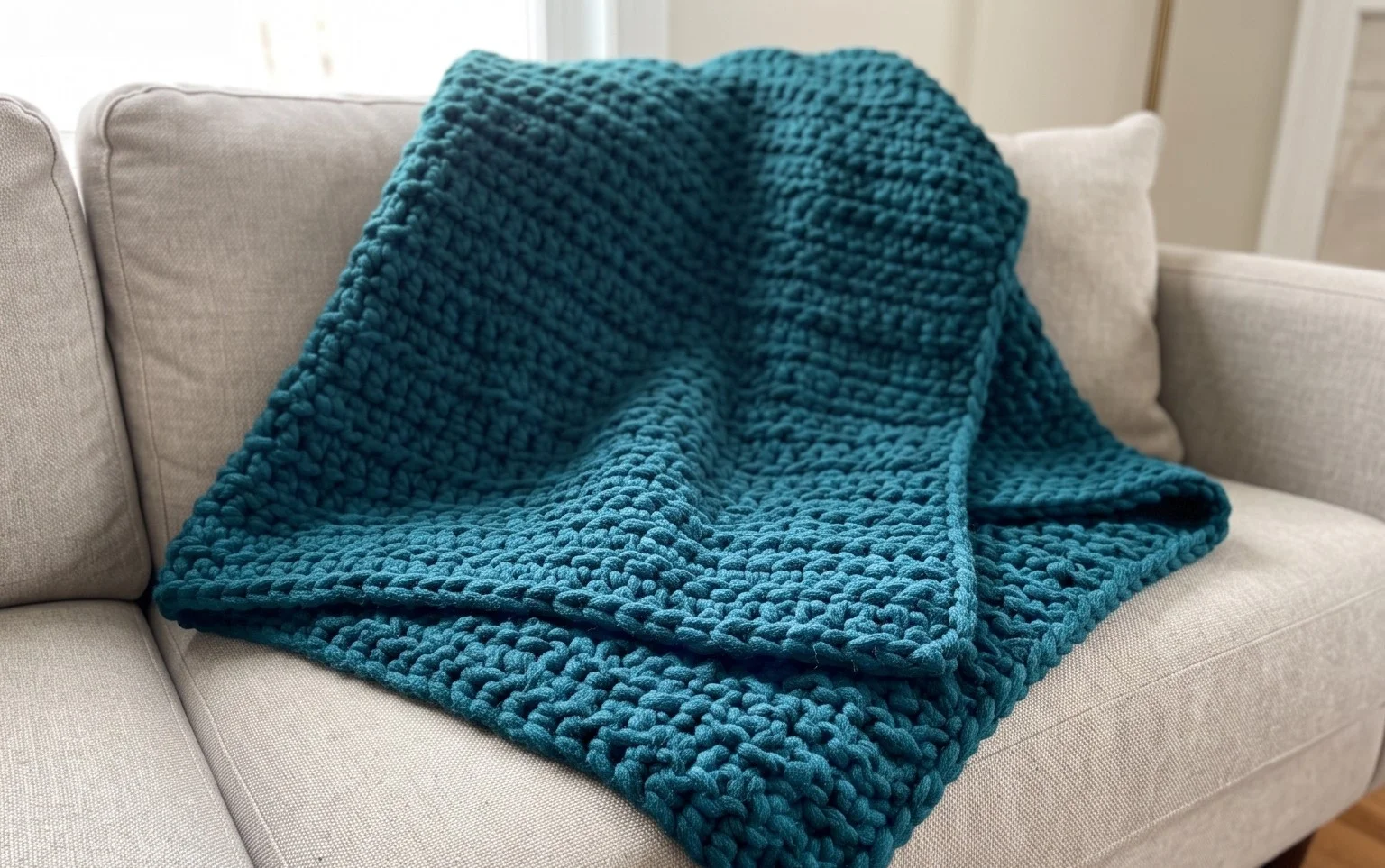 Movie Nights Throw: Free Easy Chunky Crochet Pattern