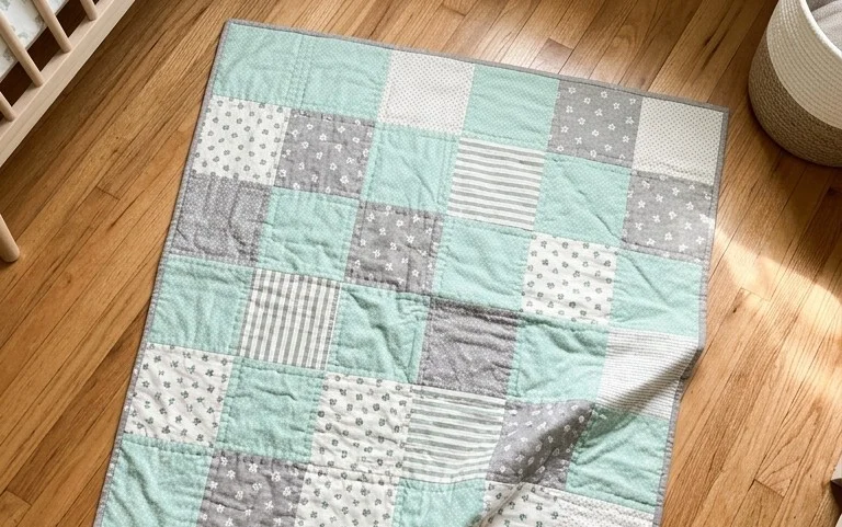 Easy Baby Quilt from Receiving Blankets: Step-by-Step
