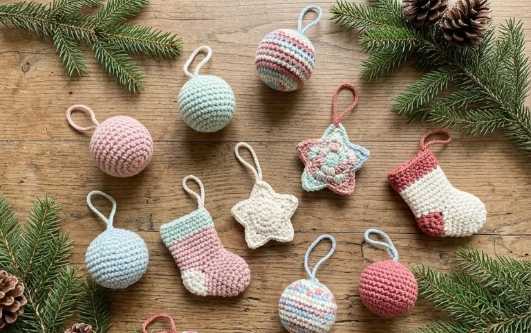 10 Easy Classic Christmas Ornaments Free Crochet Patterns